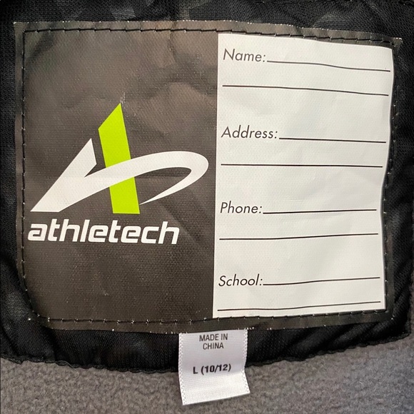 NWOT Boy’s Athletech Black Jacket. Size Large - Picture 4 of 4